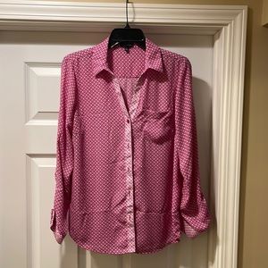 Pink & White Blouse